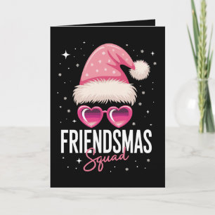 Cartão Esquadrão de Friendsmas de Natal Chapéu de Papai N