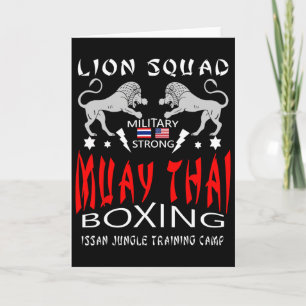 Cartão Esquadrão de Leões de Muay Thai Boxe Militar