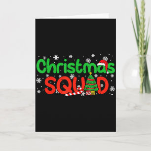 Cartão Esquadrão de Natal Papai Noel Dabbing Elfo Família