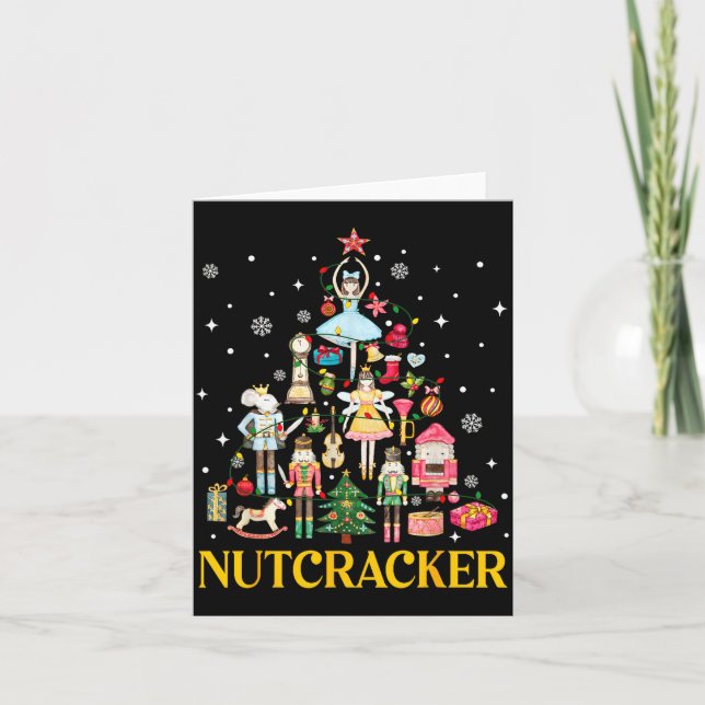 Cartão Esquadrão de Nutcracker de Natal Ballet Dança Mulh (Frente)