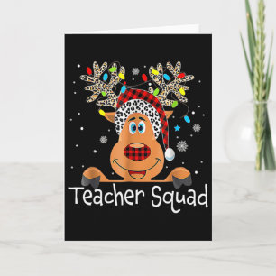 Cartão Esquadrão de Professores Rena Professor Natal Xmas