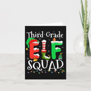 Cartão Esquadrão Elf do 3º ano Xmas Engraçado Natal Terce