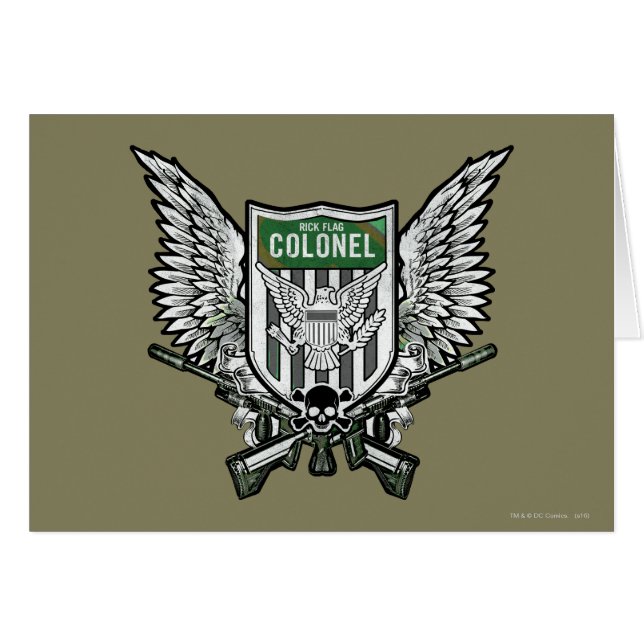 Cartão Esquadrão Suicida | Bandeira Rick Pavilhão asas Ta (Frente Horizontal)