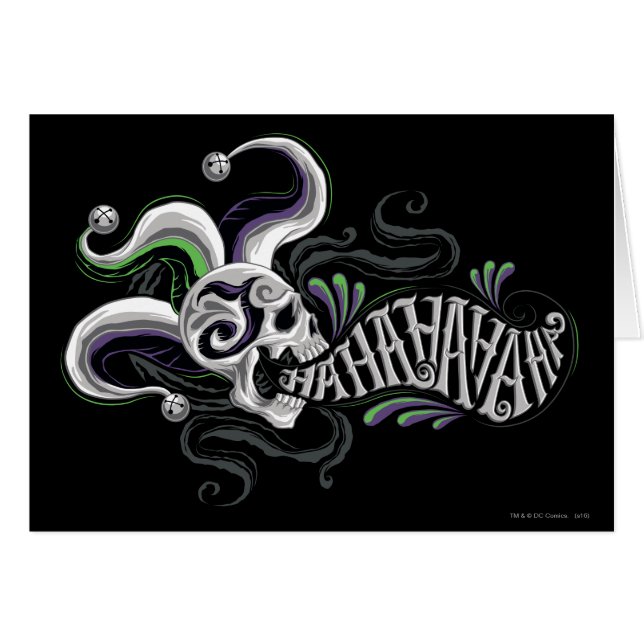 Cartão Esquadrão Suicida | Caveira-Joker - Haha (Frente Horizontal)