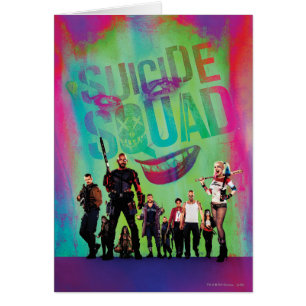 Cartão Esquadrão Suicida   Green Joker & Squad Movie Post