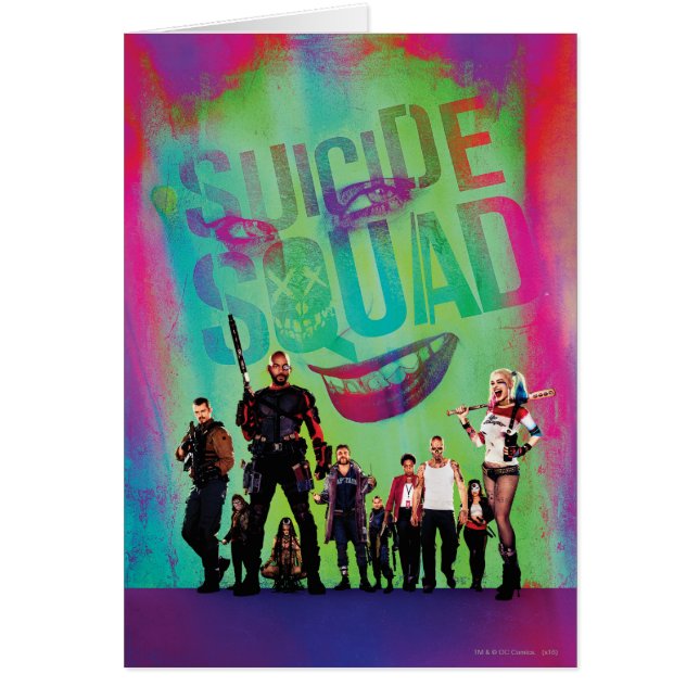 Cartão Esquadrão Suicida | Green Joker & Squad Movie Post (Frente)