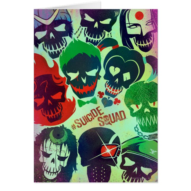 Cartão Esquadrão Suicida | Grupo de Toss (Frente)