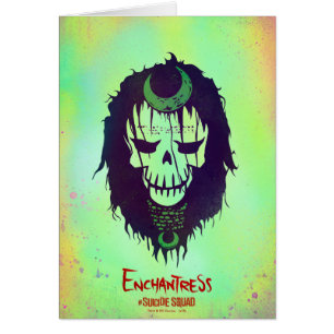 Cartão Esquadrão Suicida   Ícone Cabeça De Enchantagem