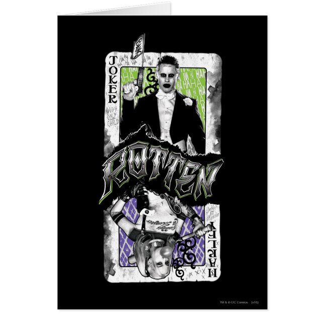 Cartão Esquadrão Suicida | Joker & Harley Rotten (Frente)