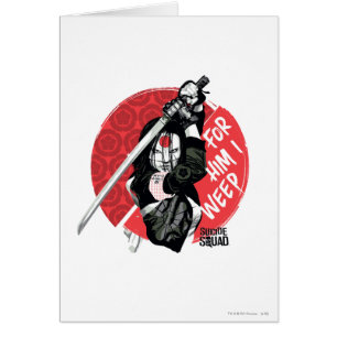 Cartão Esquadrão Suicida   Katana "Para Ele Eu Choro"