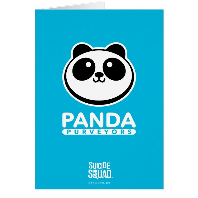 Cartão Esquadrão Suicida | Logotipo Panda Purveyors (Frente)