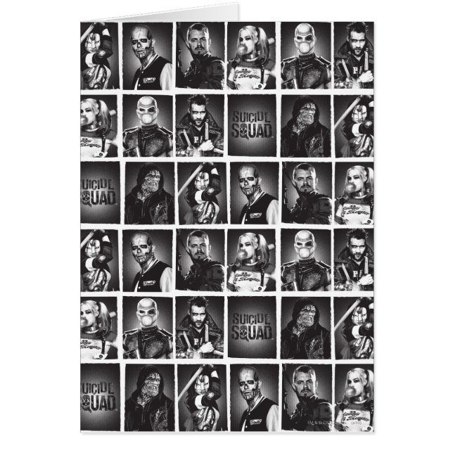Cartão Esquadrão Suicida | Padrão Anuário (Frente)