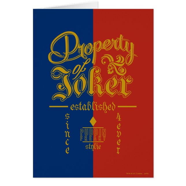 Cartão Esquadrão Suicida | Puddin Freaky (Frente)