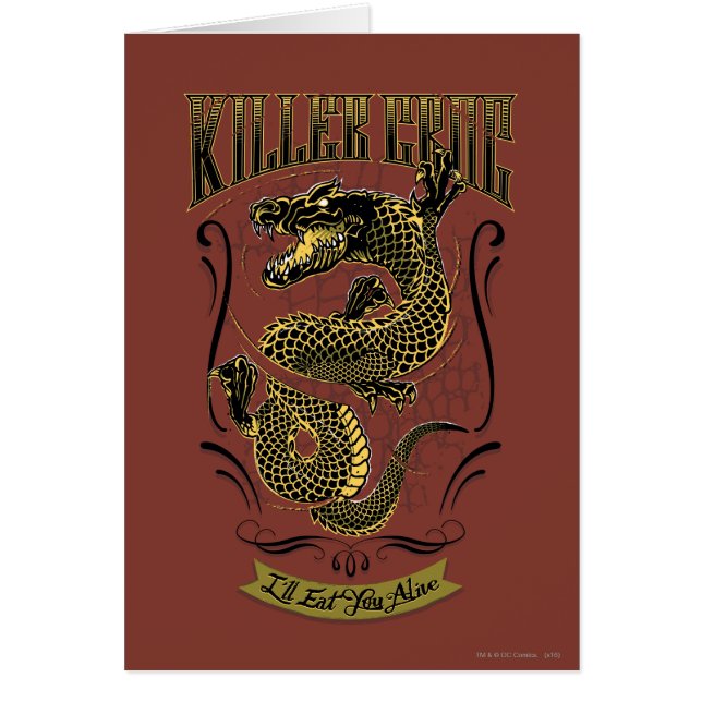 Cartão Esquadrão Suicida | Tatuagem em Croc (Frente)