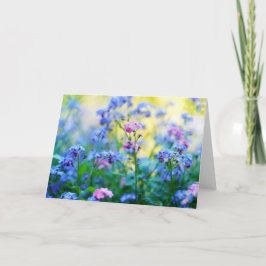 Cartão Esqueça-Me-Não Flores