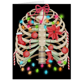 Cartão Esqueleto Árvore de Natal Engraçado Esqueletos de 