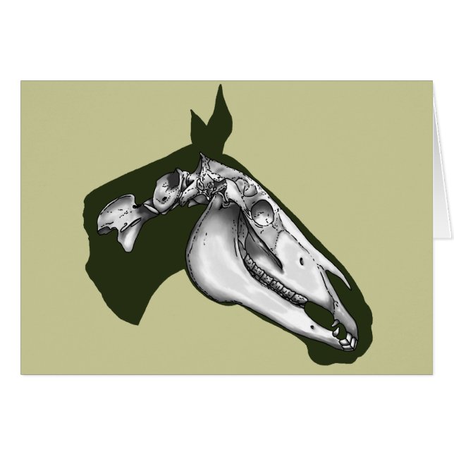 Cartão Esqueleto de Cavalo (Frente Horizontal)