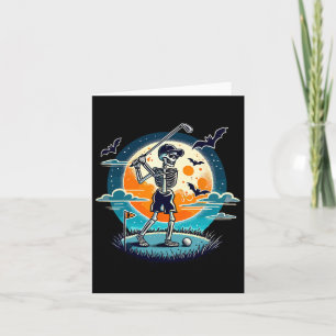 Cartão Esqueleto de Golfe Spookout Halloween Fodura