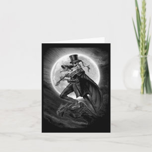 Cartão Esqueleto De Halloween Jogando Violino - Rock And