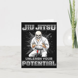 Cartão Esqueleto de Jiu Jitsu Brasileiro de MMA e Grappli
