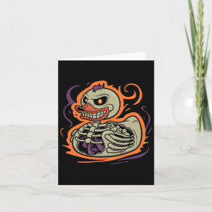 Cartão Esqueleto de Pato de Borracha Fantasia de Pato de 