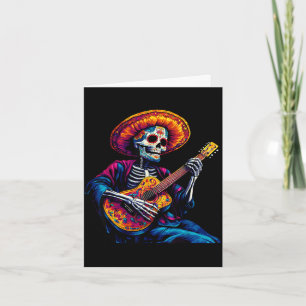 Cartão Esqueleto de sombrero México dia de los muertos