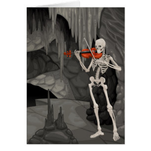 Cartão esqueleto de violino