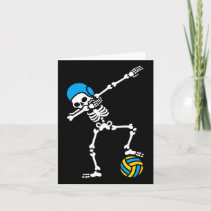 Cartão Esqueleto Divertido de Dab Dabbing Polo Aquático d