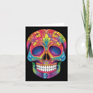 Cartão Esqueleto Do Crânio Do Dia De Los Muertos