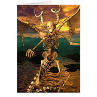 Cartão Esqueleto do demónio