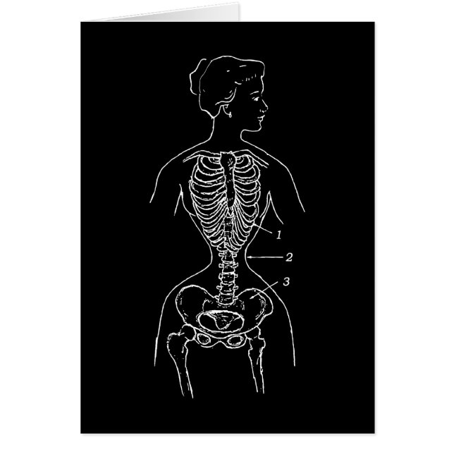 Cartão Esqueleto e Corset (Frente)