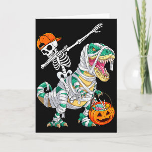 Cartão Esqueleto Montando Dançando Dab Dinossauro T Rex H