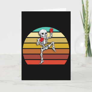 Cartão Esqueleto Muay Thai Kickboxing Mma Halloween