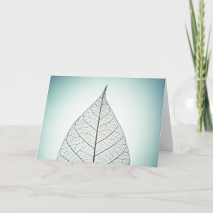 Cartão Esqueleto verde da folha