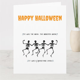 Cartão Esqueletos dançarinos Halloween 2025