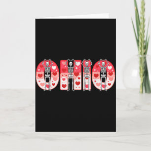 Cartão Esqueletos Engraçados de O-h-i-o Ohio no Meio-Oest