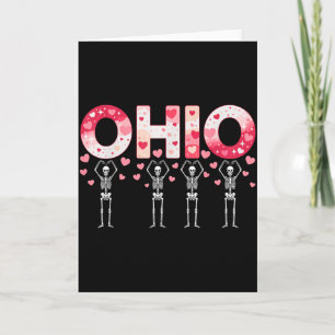 Cartão Esqueletos Engraçados de O-h-i-o Ohio no Valenti C