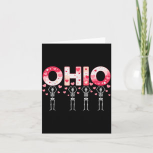 Cartão Esqueletos Engraçados de O-h-i-o Ohio no Valenti C