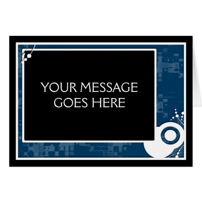 Cartão esquema de bloqueio de marinho (Frente horizontal)