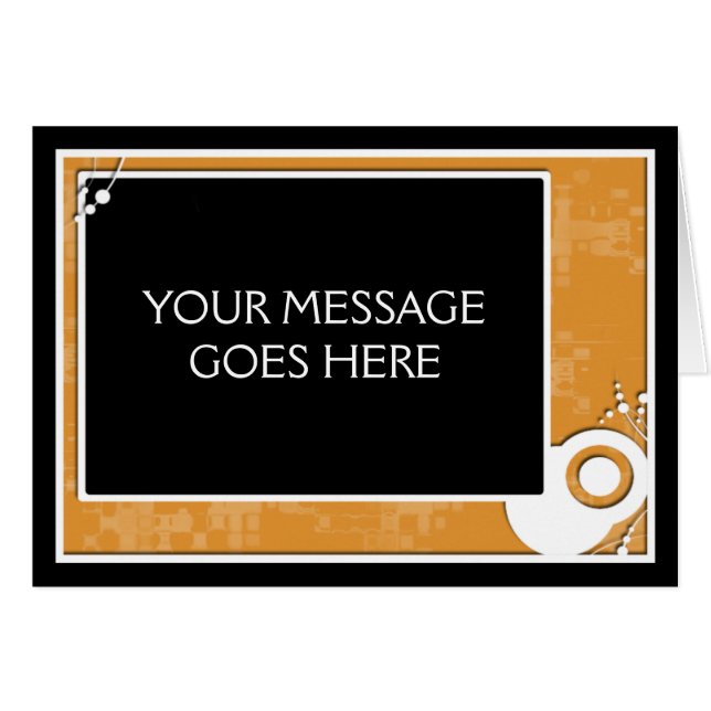 Cartão esquema de bloqueio laranja (Frente horizontal)