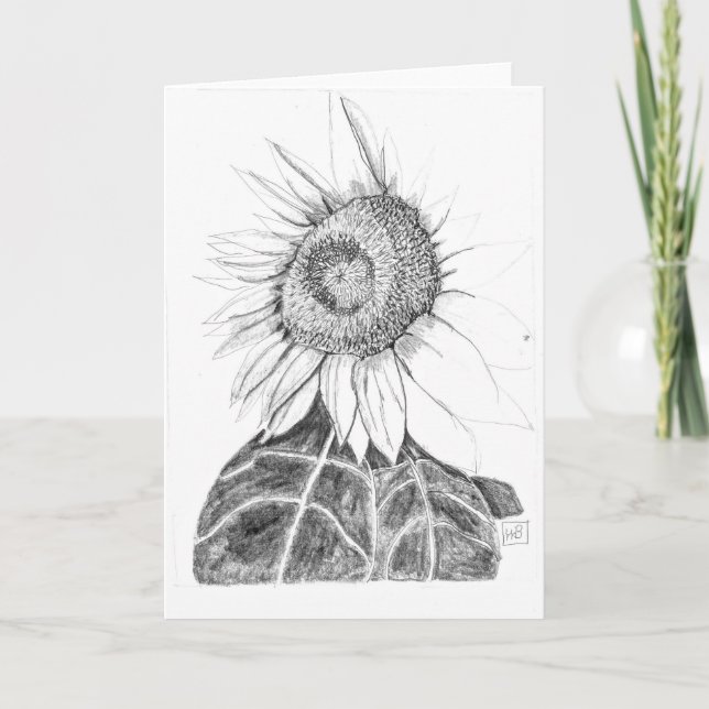 Cartão Esquema de girassol (Frente)