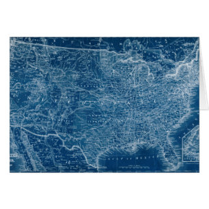 Cartão Esquema de Mapa dos EUA