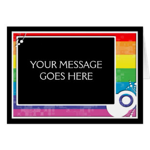 Cartão esquema do bloco arco-íris