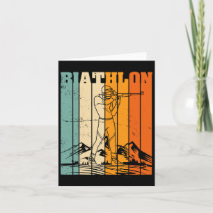 Cartão Esqui Biatlo Esquiador Esqui Cross-country Trilha 