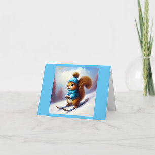 Cartão Esqui de esquilo