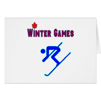 Cartão Esqui em declive