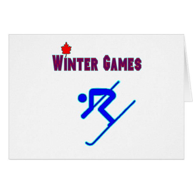 Cartão Esqui em declive (Frente Horizontal)