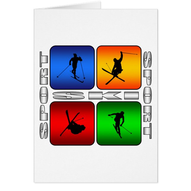 Cartão Esqui espetacular (Frente)
