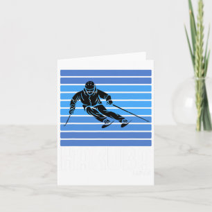 Cartão Esqui Haku Japão Esportes de Inverno Vintage Retro