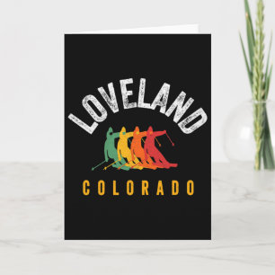 Cartão Esqui Loveland Esquiador Montanha Loveland Esquiad